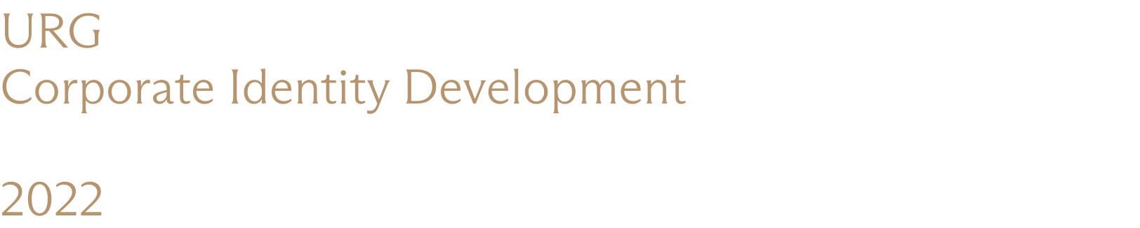 URG Corporation Identity Development 2022